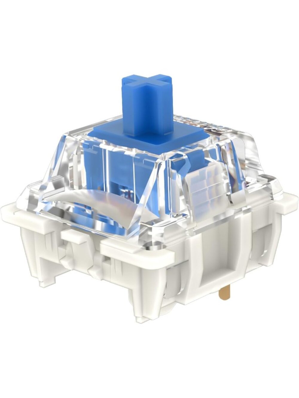 60gf Clicky Mechanical Keyboard Switches - Pre-Lubed, 3-Pin, 108pcs Blue